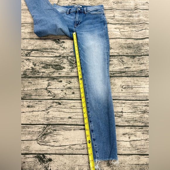 Tommy Hilfiger Blue Denim Jean Leggings, Distressed Hem Line, Women's Size 2 - Picture 4 of 12